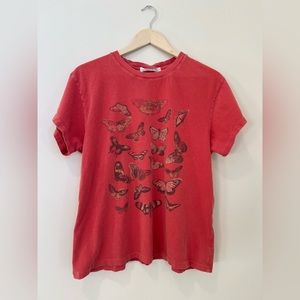 Daydreamer Free People Butterfly Tour tee size large